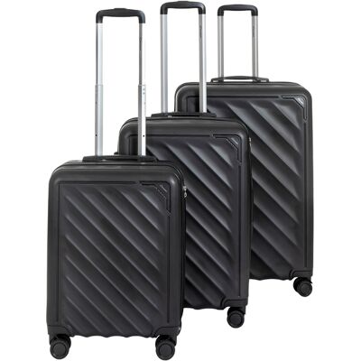 CAVALET Ystad 3-Piece Trolley -matkalaukku, musta CAVALET Ystad 3-Piece Trolley -matkalaukku, musta