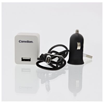 Camelion USB-laturi - Lightning & Micro-USB - 5V/2.1A Camelion USB-laturi - Lightning & Micro-USB - 5V/2.1A