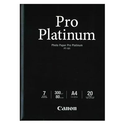 Canon Valokuvapaperi Pro Platinum A4 20 arkkia, 300g (PT-101) 2768B016 Vastaa: N/A Canon Valokuvapaperi Pro Platinum A4 20 arkkia, 300g (PT-101) 2768B016 Vastaa: N/A