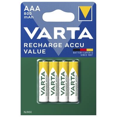 Varta 56613101404 Uudelleenladettava Akku - AA, 800mAh, Sininen/Vihreä Varta 56613101404 Uudelleenladettava Akku - AA, 800mAh, Sininen/Vihreä