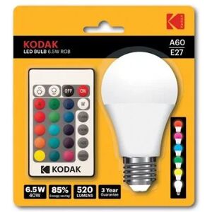 Kodak RGB LED lamppu - Kaukosäädin - E27 - 6,5W - 55W ekvivalentti - Tunnelmavalaistus Kodak RGB LED lamppu - Kaukosäädin - E27 - 6,5W - 55W ekvivalentti - Tunnelmavalaistus