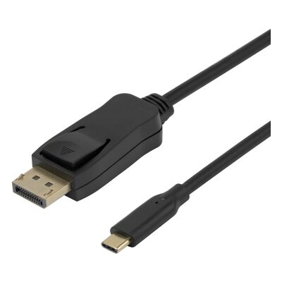 DELTACO 8K USB-C - DisplayPort-kaapeli, kaksisuuntainen, 1m, musta USBC-DP-BI100 Vastaa: N/A DELTACO 8K USB-C - DisplayPort-kaapeli, kaksisuuntainen, 1m, musta USBC-DP-BI100 Vastaa: N/A