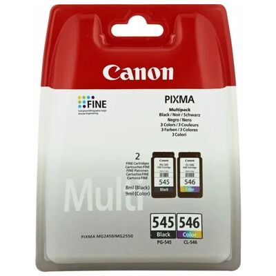 Canon Canon PG-545 CL 546 Mustepatruuna Multipakkaus BK+ CMY 8287B006 Vastaa: N/A Canon Canon PG-545 CL 546 Mustepatruuna Multipakkaus BK+ CMY 8287B006 Vastaa: N/A