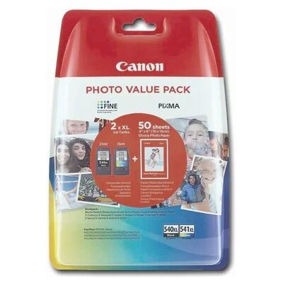 Canon PG-540XL & CL-541XL + (50 sivua valoku 5222B013 Vastaa: N/A Canon PG-540XL & CL-541XL + (50 sivua valoku 5222B013 Vastaa: N/A