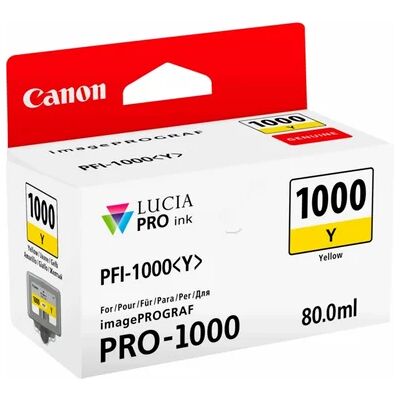 Canon Canon PFI-1000 Y Mustepatruuna Keltainen PFI-1000Y Vastaa: N/A Canon Canon PFI-1000 Y Mustepatruuna Keltainen PFI-1000Y Vastaa: N/A