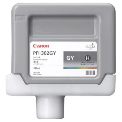 Canon Canon PFI-302 GY Mustepatruuna harmaa PFI-302GY Vastaa: N/A Canon Canon PFI-302 GY Mustepatruuna harmaa PFI-302GY Vastaa: N/A