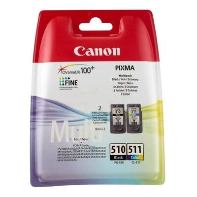 Canon Canon PG-510 CL 511 Mustepatruuna Multipakkaus BK+ CMY 2970B010 Vastaa: N/A Canon Canon PG-510 CL 511 Mustepatruuna Multipakkaus BK+ CMY 2970B010 Vastaa: N/A