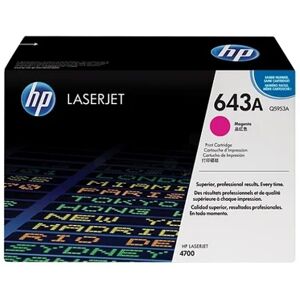 HP HP 643A Värikasetti magenta Q5953A Vastaa: N/A HP HP 643A Värikasetti magenta Q5953A Vastaa: N/A