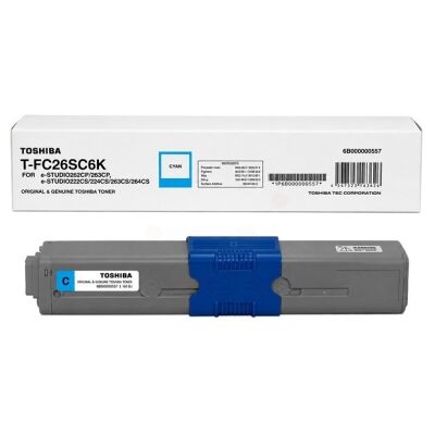 TOSHIBA Värikasetti cyan 6.000 sivua T-FC26SC6K Vastaa: N/A TOSHIBA Värikasetti cyan 6.000 sivua T-FC26SC6K Vastaa: N/A