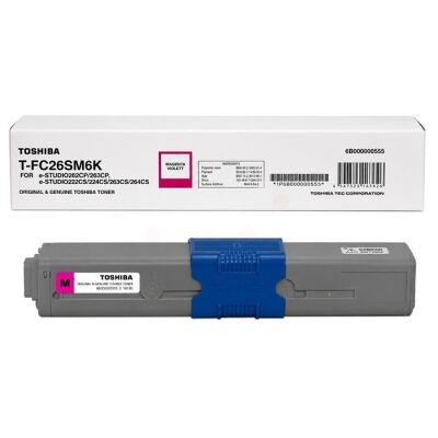 TOSHIBA Värikasetti magenta 6.000 sivua T-FC26SM6K Vastaa: N/A TOSHIBA Värikasetti magenta 6.000 sivua T-FC26SM6K Vastaa: N/A