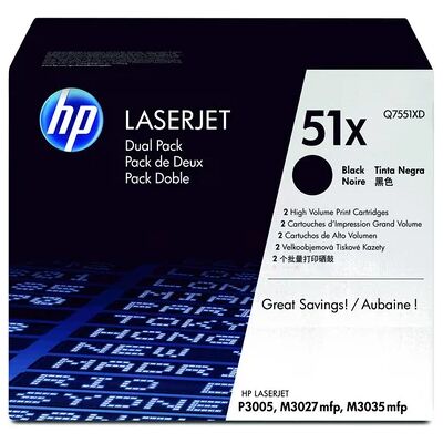 HP HP 51XD Värikasetti musta Q7551XD Vastaa: N/A HP HP 51XD Värikasetti musta Q7551XD Vastaa: N/A