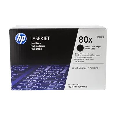 HP HP 80X Värikasetti musta CF280XD Vastaa: N/A HP HP 80X Värikasetti musta CF280XD Vastaa: N/A