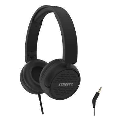 Streetz Streetz H110 kuulokkeet, taitettavat, äänenvoimakkuudensäätö, 3.5 mm, musta H110-BLK Vastaa: N/A Streetz Streetz H110 kuulokkeet, taitettavat, äänenvoimakkuudensäätö, 3.5 mm, musta H110-BLK Vastaa: N/A