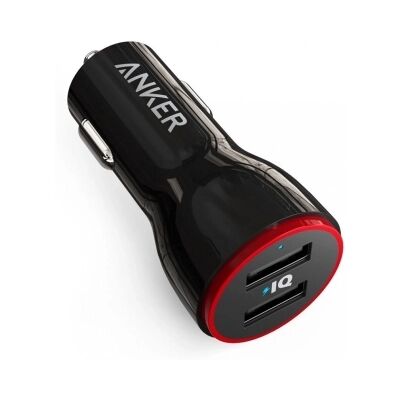 Anker PowerDrive 2 Tupla-autolaturi - Musta Anker PowerDrive 2 Tupla-autolaturi - Musta