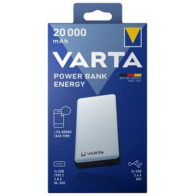 Varta Power Bank 20000 mAh - Kannettava Ulkoinen Laturi älypuhelimille ja tableteille Varta Power Bank 20000 mAh - Kannettava Ulkoinen Laturi älypuhelimille ja tableteille