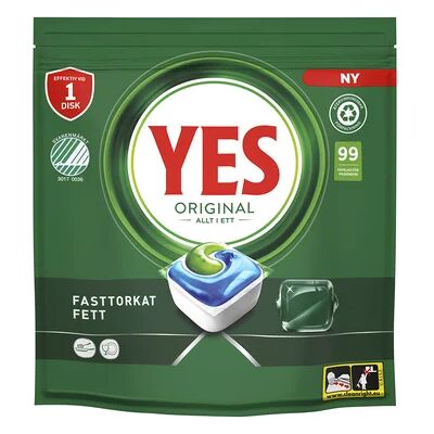 YES Kokoastian astianpesukoneen tabletit - 99 kappaletta YES Kokoastian astianpesukoneen tabletit - 99 kappaletta