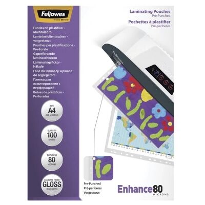 Fellowes Laminointitaskut rei’illä A4 80 mic. 100/pkt, kiiltävä 5452502 Vastaa: N/A Fellowes Laminointitaskut rei’illä A4 80 mic. 100/pkt, kiiltävä 5452502 Vastaa: N/A