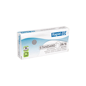 Rapid Niitit RAPID 26/6 standard, 5000 kpl 24861800 Vastaa: N/A Rapid Niitit RAPID 26/6 standard, 5000 kpl 24861800 Vastaa: N/A