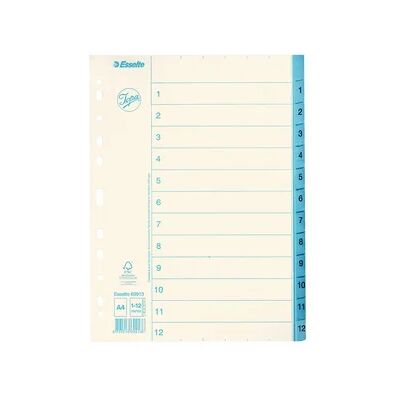 ESSELTE Pappersregister JOPA A4 1-12 vit/blå 5701216699136 Vastaa: N/A ESSELTE Pappersregister JOPA A4 1-12 vit/blå 5701216699136 Vastaa: N/A