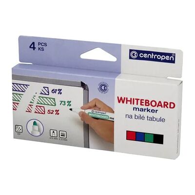 Centropen 8559 Whiteboard Merkkari - Monivärinen, 2,5mm, Set 4 Centropen 8559 Whiteboard Merkkari - Monivärinen, 2,5mm, Set 4