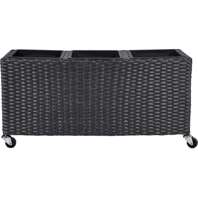 Beliani Kukkaruukku BELLIS polyrottinki 82 cm Musta Beliani Kukkaruukku BELLIS polyrottinki 82 cm Musta