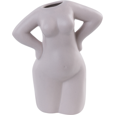 Beliani Kukkaruukku Beiget Käsintehty Keramiikka 24 cm - Kukkaruukku Beliani Kukkaruukku Beiget Käsintehty Keramiikka 24 cm - Kukkaruukku