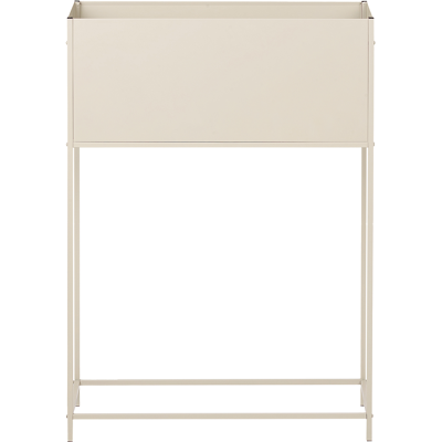 Beliani Korotettu kukkaruukku TAPIEN metalli 70 cm Beige Beliani Korotettu kukkaruukku TAPIEN metalli 70 cm Beige