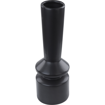 Beliani Kukkamaljakko PEANIA Käsintehty Keramiikka - Kukkamaljakko - 30 cm - Musta Beliani Kukkamaljakko PEANIA Käsintehty Keramiikka - Kukkamaljakko - 30 cm - Musta