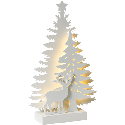 Beliani Joulukoriste LED-valo FEMAN Poro Joulukuusi 36 cm Valkoinen Beliani Joulukoriste LED-valo FEMAN Poro Joulukuusi 36 cm Valkoinen