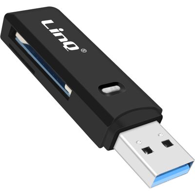 Linq SD- ja microSD-kortinlukija USB 3.0 -liitännällä, nopeus jopa 5 Gbps Linq SD- ja microSD-kortinlukija USB 3.0 -liitännällä, nopeus jopa 5 Gbps