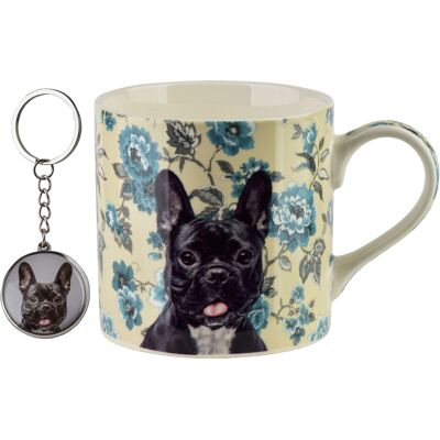 MONDEX Muki ja avaimenperä posliini NOYA Ranskanbulldoggi 9x13x9 cm 1 kpl MONDEX Muki ja avaimenperä posliini NOYA Ranskanbulldoggi 9x13x9 cm 1 kpl
