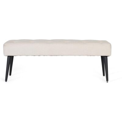 Giner y Colomer Beige kangaspenkki mustilla rautajaloilla Giner y Colomer Beige kangaspenkki mustilla rautajaloilla
