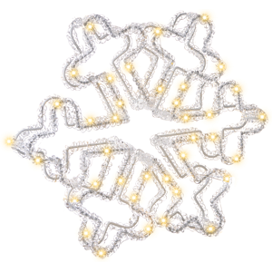 Beliani Ulkokoriste LED-valo SILVERAN Lumihiutale 28 cm Valkoinen Beliani Ulkokoriste LED-valo SILVERAN Lumihiutale 28 cm Valkoinen