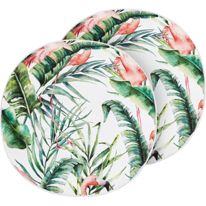 Beliani Ulkotyynysetti 2 kpl ELLERA Eläinkuvio 40 x 40 cm Vihreä Beliani Ulkotyynysetti 2 kpl ELLERA Eläinkuvio 40 x 40 cm Vihreä