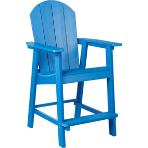 Beliani Ulkobaarituoli ADIRONDACK synteettinen materiaali Sininen Beliani Ulkobaarituoli ADIRONDACK synteettinen materiaali Sininen