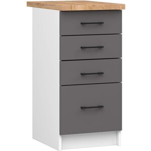 Akord Kaappi Oliwia valkoisella/harmaalla grafiittitasolla 46x40x85 Akord Kaappi Oliwia valkoisella/harmaalla grafiittitasolla 46x40x85
