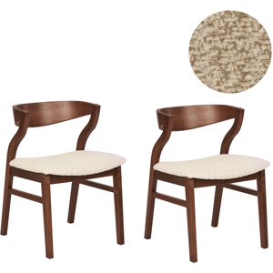 Beliani Ruokatuolisetti 2 kpl MAROA puu Vaaleanbeige Beliani Ruokatuolisetti 2 kpl MAROA puu Vaaleanbeige