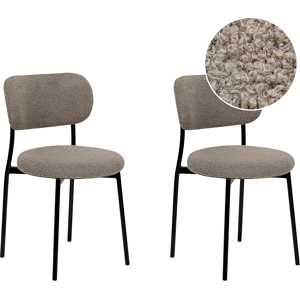 Beliani - Setti 2 modernia ruokatuolia taupe - Ruokatuolit Beliani - Setti 2 modernia ruokatuolia taupe - Ruokatuolit