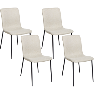 Beliani Ruokatuolisetti 4 kpl GLENDIVE Vaaleanbeige Beliani Ruokatuolisetti 4 kpl GLENDIVE Vaaleanbeige