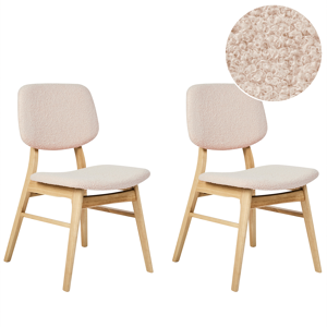 Beliani Ruokatuolisetti 2 kpl ELAINE puu Vaaleanruskea/beige Beliani Ruokatuolisetti 2 kpl ELAINE puu Vaaleanruskea/beige