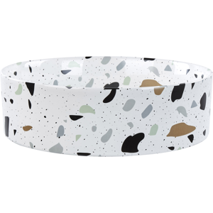 Beliani Pesuallas tason päälle NULES ⌀ 40 cm keramiikka Valkoinen terrazzo Beliani Pesuallas tason päälle NULES ⌀ 40 cm keramiikka Valkoinen terrazzo