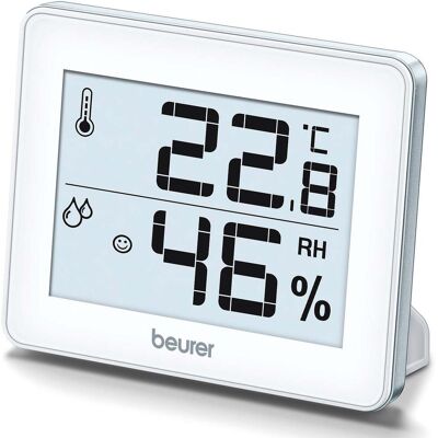 Northix Sisälämpömittari ja kosteusmittari hymiöillä seinäkiinnitys LCD Northix Sisälämpömittari ja kosteusmittari hymiöillä seinäkiinnitys LCD