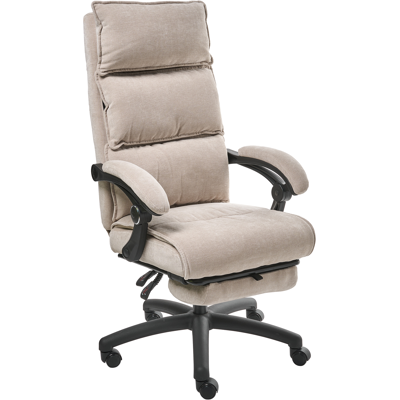 Beliani Johtajantuoli jalkatuella EATON chenille Beige Beliani Johtajantuoli jalkatuella EATON chenille Beige