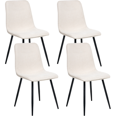 Beliani Ruokatuolisetti 4 kpl TUSCOLA kangas Vaaleanbeige Beliani Ruokatuolisetti 4 kpl TUSCOLA kangas Vaaleanbeige