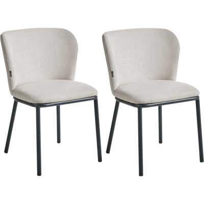 Beliani Ruokatuolisetti 2 kpl ARTESIA kangas Vaaleanbeige Beliani Ruokatuolisetti 2 kpl ARTESIA kangas Vaaleanbeige