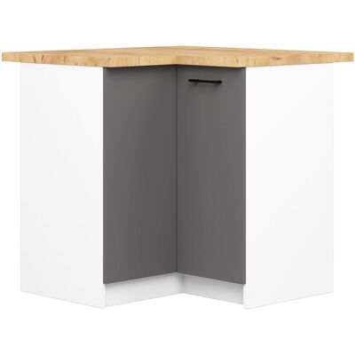 AKORD S90 Kulmakaappi - L-muotoiset Hyllyt, Kestävät Paneelit, Minimalistinen Tyyli AKORD S90 Kulmakaappi - L-muotoiset Hyllyt, Kestävät Paneelit, Minimalistinen Tyyli