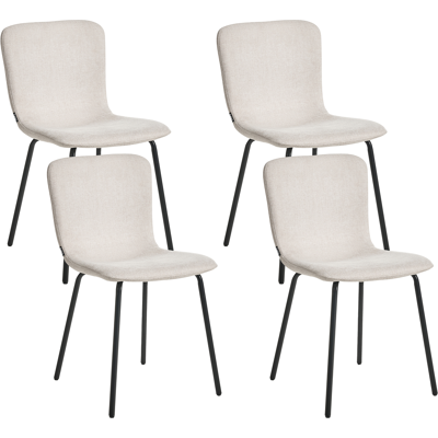 Beliani Ruokatuolisetti 4 kpl CALDWELL kangas Vaaleanbeige Beliani Ruokatuolisetti 4 kpl CALDWELL kangas Vaaleanbeige