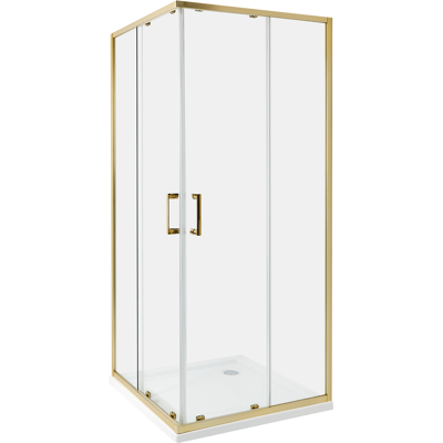Beliani Suihkunurkka TELA 80 x 80 x 185 cm Kulta Beliani Suihkunurkka TELA 80 x 80 x 185 cm Kulta