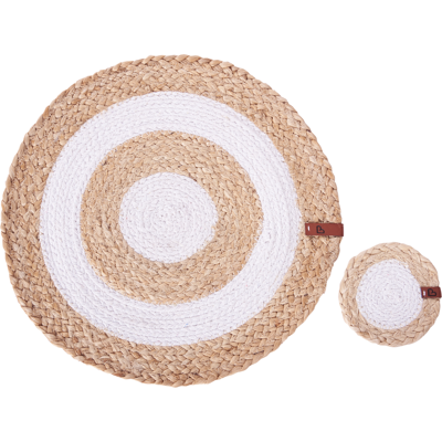 Beliani Malli Tumeric - Pyöreä Luonnollinen Boho Astiastosarja Beliani Malli Tumeric - Pyöreä Luonnollinen Boho Astiastosarja