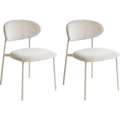 Beliani Ruokatuolisetti 2 kpl COWLEY chenille Vaaleanbeige Beliani Ruokatuolisetti 2 kpl COWLEY chenille Vaaleanbeige